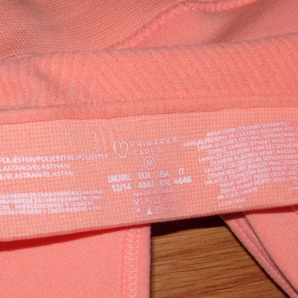 Primark Pink Ribbed Soft Bralette M - Picture 3 of 3